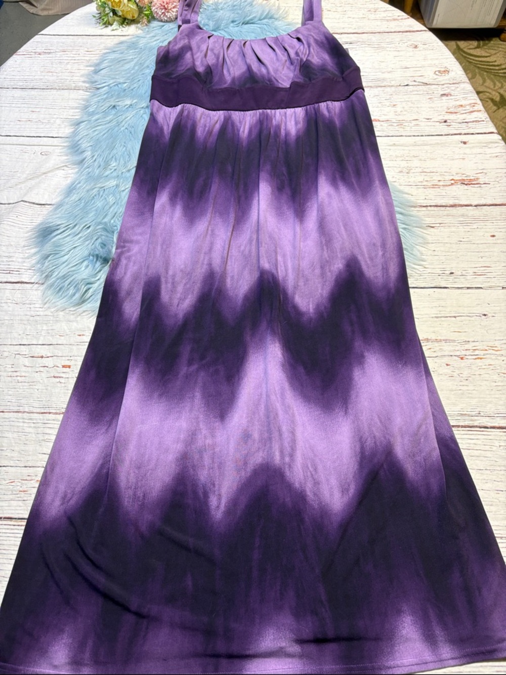 R&M Richards Purple Ombre Maxi Dress sz 14W